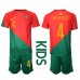 Portugal Ruben Dias #4 Babykleding Thuisshirt Kinderen WK 2022 Korte Mouwen (+ korte broeken)